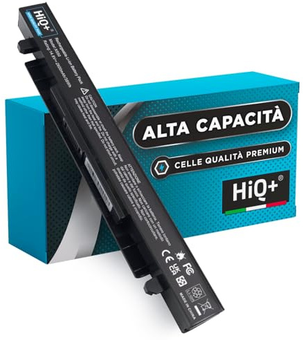 Batteria HiQ+ Alta Capacità per Asus A41-X550A A41-X550 F550 F450 X550 R510C A550 K550 P550 X550C X550DP X450 A550L X550J R510 X550CA X550LB A450 F552 K550 X450 X552 X552EA FX50JK Alta Capacità