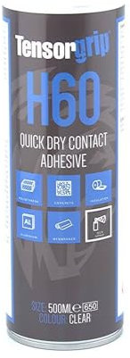 TensorGrip H60A Quick Dry Polystyrene Spray Adhesive 500ml – High Temp Foam & Insulation Glue for EPS/XPS, PIR, Foil-Faced Boards, HVAC & Construction – DCM Free Aerosol