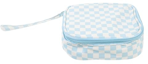 ERINGOGO Portable Tampon Bag Für Wiederverwendbare Aufbewahrungstasche Für Damenbinden Und Lippenstifte Große Kapazität Für Reisen Und Outdoor-aktivitäten Kariert