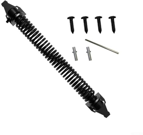 Gdfnmogo 14 Inch Adjustable Self Closing Gate Spring Closer Hardware for Wooden Garden Gates, Fence and Door, Heavy Duty Carbon Steel with Black Epoxy Finish, Weather