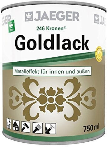 Jaeger Kronen® Metallic-Lack Gold, Silber, Kupfer für innen und außen (750 ml, Gold)