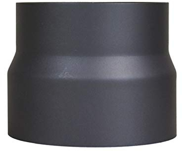 LANZZAS Rökrör ugnsrör reducering Ø 160 mm till Ø 150 mm svart kamin rör ugn reducering