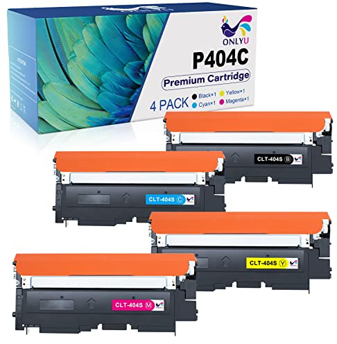CLT-P404C CLT-404S Multipack Kompatibel für Toner Samsung C480w Toner für Samsung Xpress C480fw Toner C480w C480 C480fn C430 C430w C48X C43X Series CLT-K404S CLT-Y404S CLT-C404S CLT-M404S (4er-Pack)