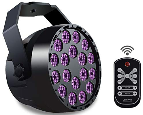 NEWTRY UV-Schwarzlicht, Soundaktivierte Partylichter mit Fernbedienung, tragbare DJ-Beleuchtung, Discokugel, Stroboskop-Lampe, Bühnen-Par-Licht für Auto, Zimmer, Tanzpartys, Geburtstag, DJ, Bar, Club,