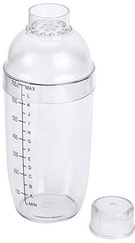 Oumefar Coctelera plástica Clara de la coctelera de la coctelera para el Vino para la Tienda(700ml)