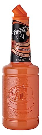 Finest Call, White Peach, 1 l, Purea di Frutta con Pesche Bianche e Zucchero di Canna, Aromi 100% Naturali, Gluten Free, Ideale per Cocktail, Smoothie, Topping e Dessert