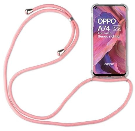 betterfon Hülle Kompatibel mit Oppo A54 5G / A74 5G | Handykette Smartphone Halskette Hülle mit Band | Handyhülle mit Kordel zum Umhängen Kompatibel für A54 5G / A74 5G | Rosa