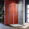 SONNI Box Doccia Quadrato 100x100 cm,Cabina Doccia con Angolare Apertura Scorrevole,Vetro Temperato 5 mm Profilo in Alluminio
