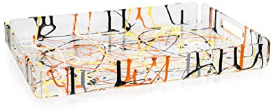 Web Convenienza Vassoio di Design in Plexiglass - Jamesvassoio Piccolo Multicolor - Vassoio Cucina e Soggiorno, Ufficio Studio Piccolo
