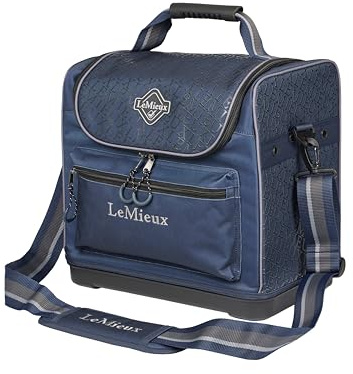 LeMieux Elite Pro Grooming Bag - Perfect For Around The Yard Or At Shows - Waterproof Outer - Adjustable Shoulder Strap - Navy