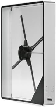 Fan Del'ologramma da 56 Cm Incorporato Nell'esposizione di pubblicità del Proiettore Principale 3D Del'altoparlante con La Struttura del Metallo Ampia Applicazione (Color : Gray+Black)