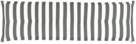 KOPU® Bankauflage Mila Grey| Auflagen für Gartenbank | Grau/Weiss Bank Auflagen 180x50 cm | 19 Einfache Farben | Dralon | Robuster Schaumstoff für zusätzlichen Komfort