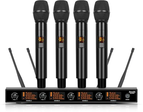Zenolix 4-Channel Wireless Microphone System-BLM404