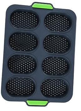 CIYODO 2pezzi Stampo Silicone Per Pane Francese Stampo Da Forno Antiaderente Silicone Alimentare Per Piccole Pagnotte e Dolci Per Uso Domestico Cucina Scuro