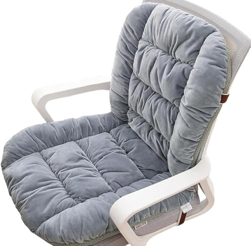 Hoowarm Sitzkissen Mit Rückenlehne Küchen Stuhlkissen Weiches Bequeme Esszimmer Stuhlkissen mit Bänder Rutschfestes Stuhlauflage für Outdoor Indoor Esszimmerstühle Garten Büro(E)