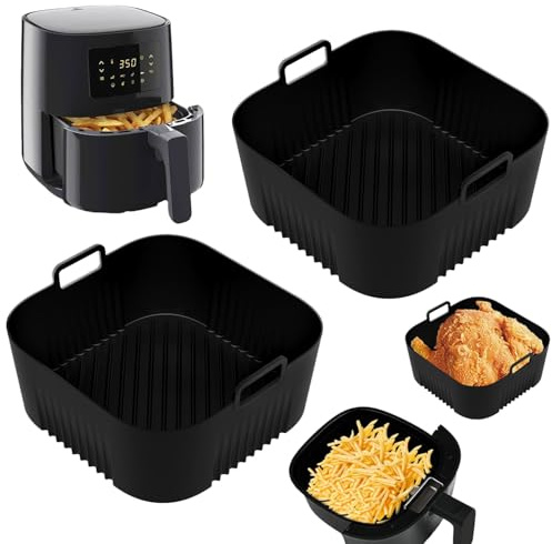 Accessoires Air Fryer pour Philips 3000 4,1L (HD9252, HD9255, HD9200), 2 Pièces 18cm Moule Silicone Air Fryer Philips, Plat Silicone Air Fryer Accessoire