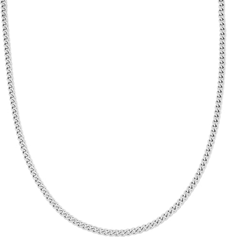 Lucleon by Trendhim Halskette Herren | 4mm Gliederkette aus Edelstahl mit Karabinerverschluss | Klassische Panzerkette für Männer – robust, stilvoll & alltagstauglich