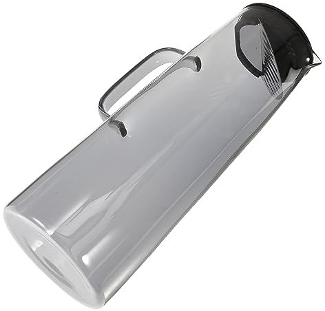 FUNNETOYU Jarra De Vidrio Con Tapa De Resistente Temperaturas Para Agua Jugos y Té Fácil De Limpiar y Almacenar Para Uso Diario Casa y Ocasiones Especiales