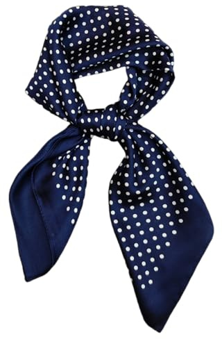 GIMIRO Scarf för damer, 70 x 70 cm, mjuk sjal i silkesimitation, blommig bandana och hundtandsmönstrad scarf för hals och hår, 70cm x 70cm