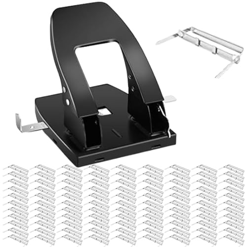 Borrmaskin för pärm, bindningsmaskin för intensiv användning med 2 hål, manuell filperforator, 30 arks kapacitet, för hem, skola, kontor, arbete, hantverk, rapport, presentation, dokument Ca