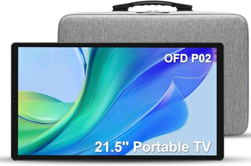 OFD 21.5 Zoll FHD Smart Portable TV,Android 15 OS,6GB RAM + 128GB Speicher | Tragbarer 1080P Touchscreen Monitor,100% sRGB,60Hz,13MP Kamera & Lautsprecher,for Outdoor, Camping,Reisen,Büro