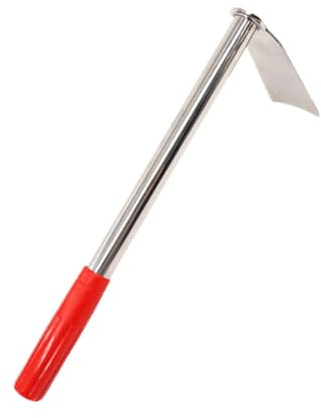 Houe de Jardin Manuelle en Acier Inoxydable Rouge, Poignée Antidérapante | Sarclage et Bêchage, Format Léger et Robuste, Outil de Jardinage Résistant à L’usure Couleur Aléatoire