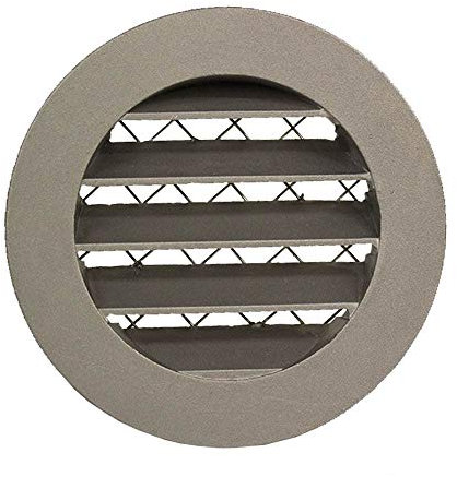 Metallo zincato circolare Weather griglie di ventilazione con zanzariera – 125 mm/12,7 cm – sys-125