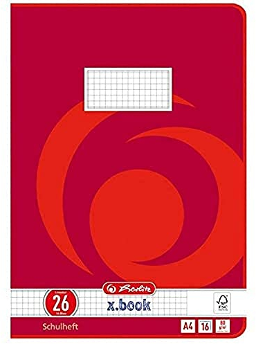 Herlitz 3322609 Schulheft, DIN A4, UWS, Lineatur 26/liniert, Rot