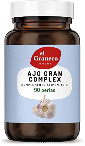 El Granero Integral - Pack de 6 Unidades - Espino Blanco, Olivo y Ajo - 90 Perlas - Elaborado a Base de Aceites Macerados de Espino Blanco, Ajo y Hojas de Olivo - Ayuda a Controlar la Tensión Arterial