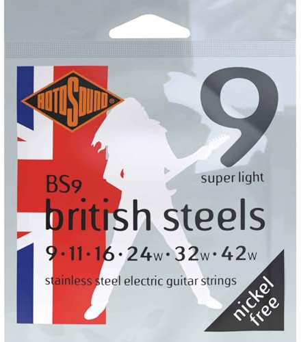 Rotosound Saiten für E-Gitarre BRITISH STEELS 6-str. BS9 Super Light 9-42