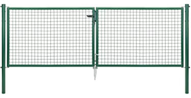 Alberts 602901 Wellengitter-Doppeltor | verschiedene Breiten und Höhen | grün | Breite 300 cm | Höhe 100 cm