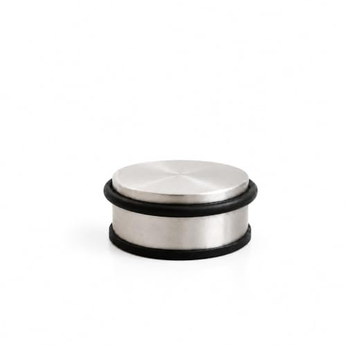 Türstopper Edelstahl Silber Flach 95 x 40mm von tergato| Rutschfest & Schwer