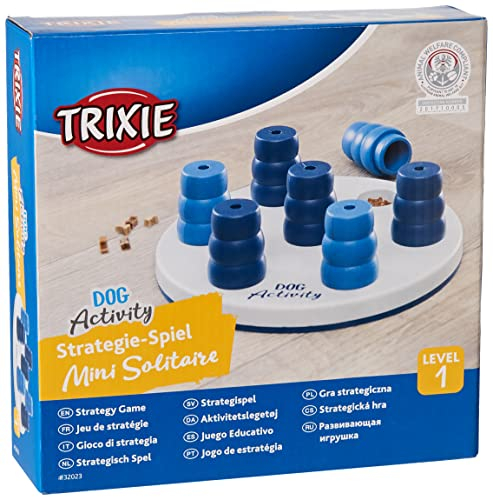 TRIXIE Hundespielzeug Intelligenz Dog Activity Strategiespiel „Mini Solitär“ – Anspruchsvolles Intelligenzspielzeug für Hunde zur Beschäftigung, ø 20cm – 32023
