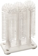 Haug - Set di 3 bicchieri in nylon 6.6, misura media, 190 x 100 x 265 mm, con 4 ventose, colore: Bianco