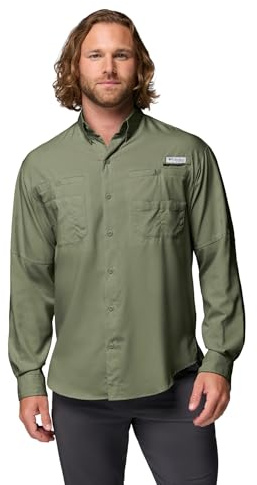 Columbia Men's Tamiami 2 Long Sleeve Shirt, Long Sleeve Shirt, Cypress, M Green