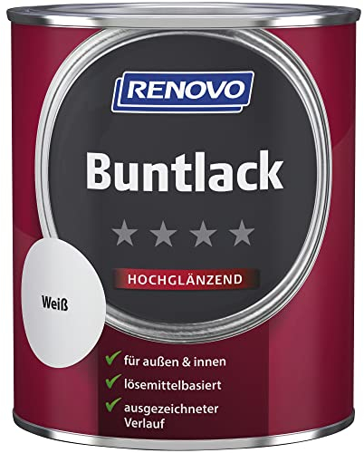 2,5L Renovo Kunstharzlack weiss Buntlack Weisslack Lack hochglänzend