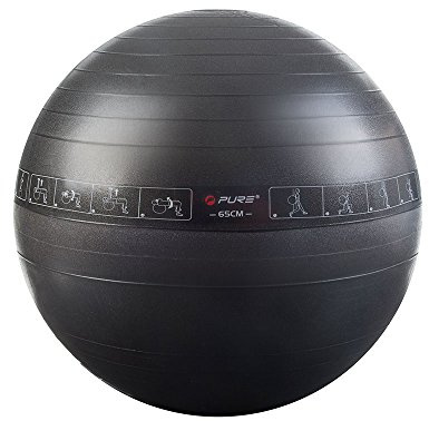 Pure2Improve Gymnastikball/Fitnessball für: Pilates, Yoga, Gymnastik, Aerobic etc. 65cm