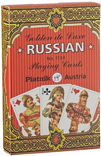 Piatnik 1134.0 1134 Russian Golden de Luxe-Single Deck, 3 Jahre to 99 Jahre