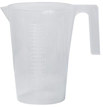 SP Bel-Art Tall Form 1000ml Polypropylene Graduated Pitcher, 10ml, Chemical-Resistant Measure Pitcher, Heat-Resistant to 121°C, Durable Shatterproof Design for Lab, Kitchen, and Industrial Use