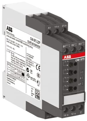 ABB CM-SFS Überwachungsrelais 1-phasig, 2-poliger Wechsler 1 A, 30mA Überstrom, Unterstrom 0.1 A, 3mA DIN-Schienen