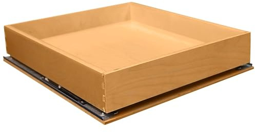 SlidingSusan Pull Out Drawer Organizer for Cabinets, Gliding Soft Close Shelves for Kitchen, Pantry, Bathroom, & Storage Organization, 9 Ply Baltic Birch, 18 Inch Wide x 21 Inch Deep