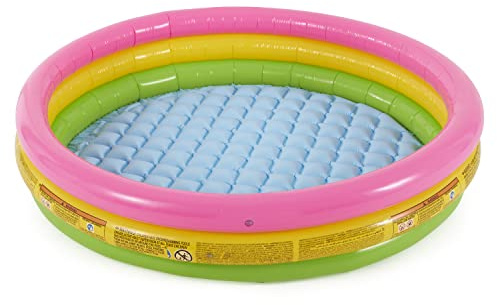 Intex Babypool Sunset Glow, 3-Ring, Mehrfarbig, Ø 147 x 33 cm, 229x152x56 cm, 57422EP
