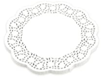 Pati-Versand Tortenspitzen rund weiß 20cm 100 Stück