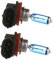Mintice 2 Piezas Vehículo Brillantes Faros Halógenos H11 Gas Xenón 6000K Lámpara de Luz Halógenas Blanca Bombillas Delanteros Coche de 55W
