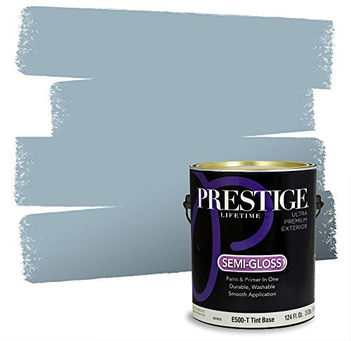 PRESTIGE Paints Exterior Paint and Primer In One, 1-Gallon, Semi-Gloss, Comparable Match of Benjamin Moore* Slate Blue*