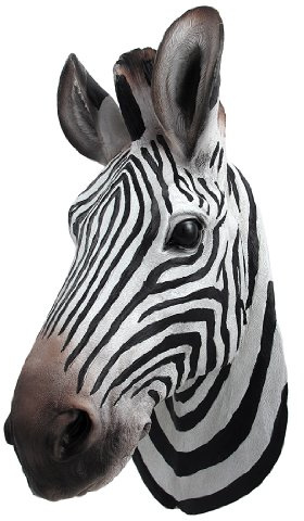 YIROCK Things2Die4 Botswana Zebra Head Wall Mount Statue Bust