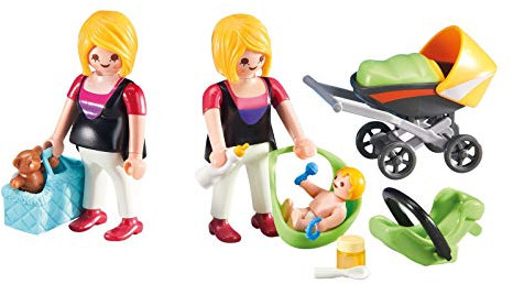 Playmobil - 6447 - Maman avec Bébé et Enceinte - Emballage Plastique, pas de boîte en carton