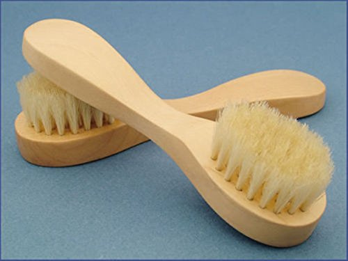 CareforYou® Holz-Gesichtsreinigung und Reinigungsbürste, Peeling, Gesichtspflege, mit hochwertigem Holzhalter und natürlichen weichen Borsten, 2 Sets