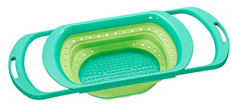 King S1103 Collapsible/Telescopic Sieve 41.5 x 26 cm Light/Dark Green