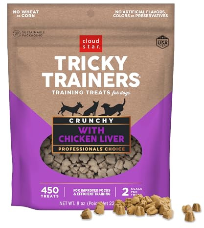 Cloud Star Tricky Trainers Crunchy Dog Treats, Chicken Liver, 8 oz Bag